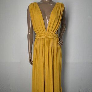 Spiritum Tulum Women’s Thea Maxi Dress Mustard Yellow One Size
